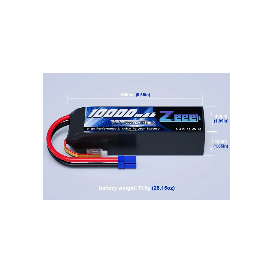 Batterie Lipo 4S 120C 10000mAh Avec Connecteur EC5 (ZEE)