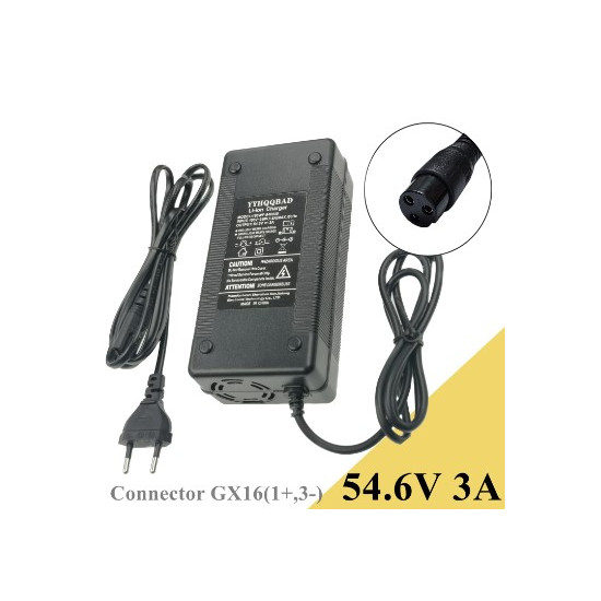 Chargeur 54.6V 3A Pour Trottinette Électrique Connecteur GX16