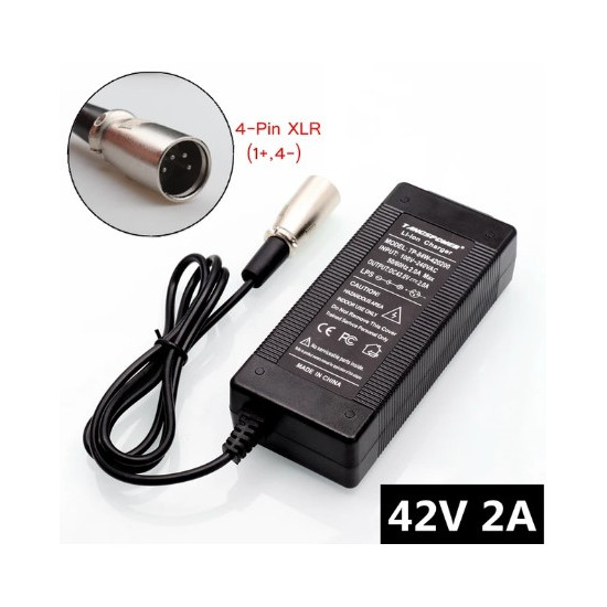 Chargeur 42V 2A Pour Trottinette Électrique Connecteur XLR 4PIN