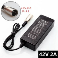 Chargeur 42V 2A Pour Trottinette Électrique Connecteur XLR 4PIN