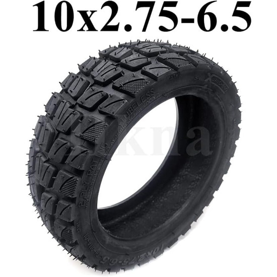 Pneu 10x2.75-6.5 Tout Terrain Tubeless Pour Trottinette Électrique