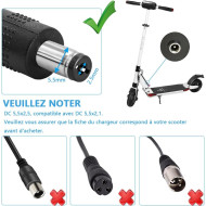 Chargeur 42V 2A 5.5*2.5mm Pour Trottinette Électrique Xiaomi