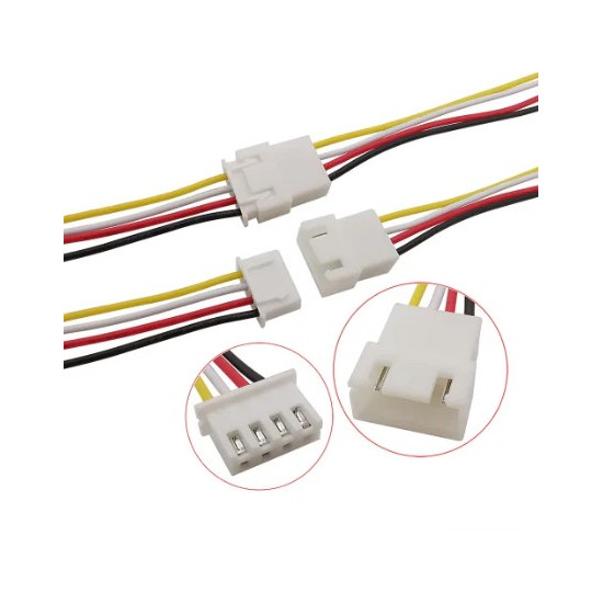 Connecteur JST XH2.54 , 4 broches Mâle + Femelle avec câble de 20 cm