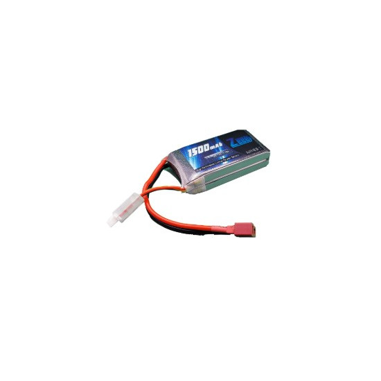 Batterie Lipo 2S Zeee 7,4V 1500mAh 60C avec connecteur T