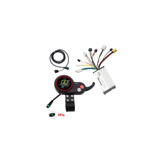 Kit contrôleur d'accélérateur 5PIN 36V 16A TF-100 Pour Trottinette Électrique