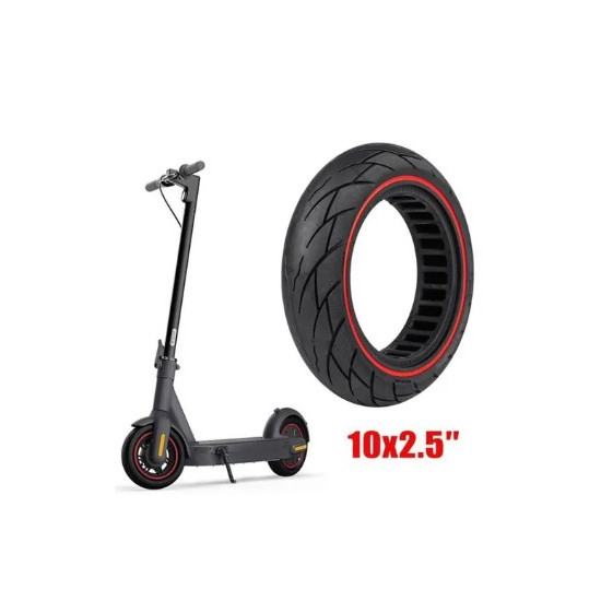 Pneu 10x2.5 Pouces Plein Renforcé Anti crevaison Pour Trottinette Électrique MAX G30