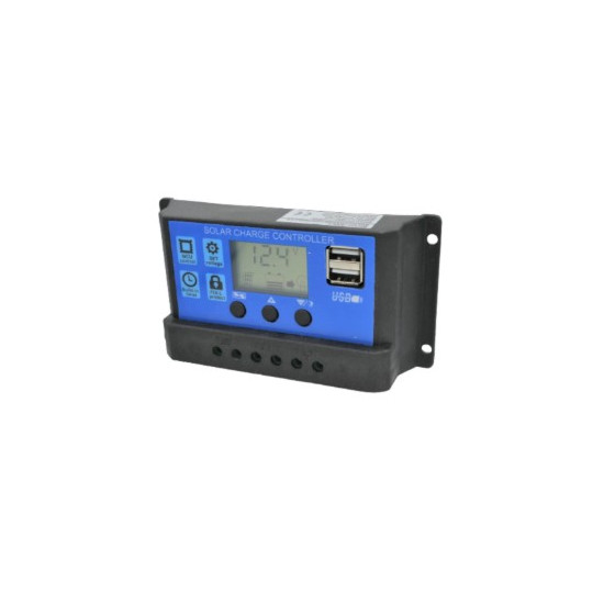 Contrôleur De Charge Solaire PWM 12V-24V 30A Affichage LCD