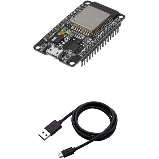 Carte ESP32 WROOM-32 WiFi & Bluetooth CP2102 + Cable USB Micro USB 1M
