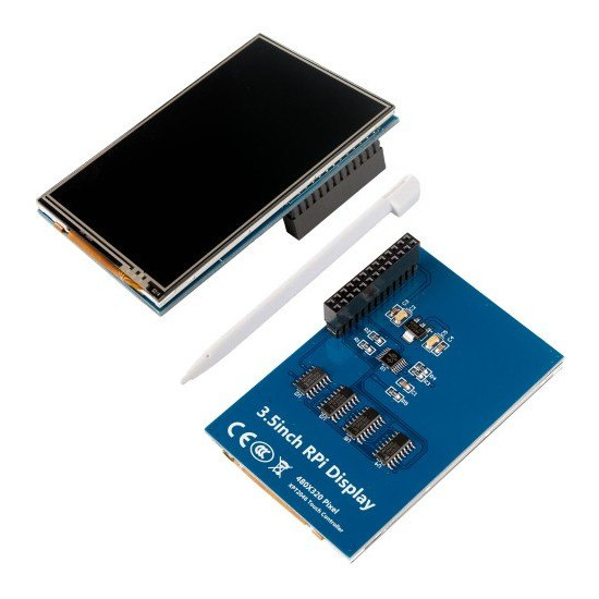 Ecran Tactile 3.5" Pour Raspberry Pi 3 & Pi 4 Avec Stylet