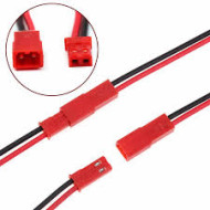 Connecteur JST 2 Broches Mâle + Femelle 22AWG 10cm
