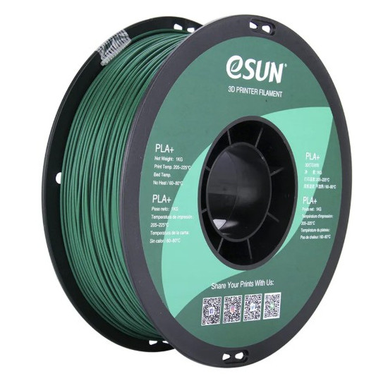 Filament PLA+ Vert eSUN 1.75mm 1KG