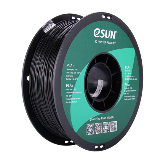Filament PLA+ Noir eSUN 1.75mm 1KG