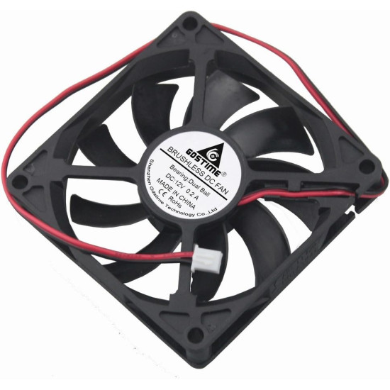 Ventilateur 12V 80x80x10mm 0.15A 2 fils