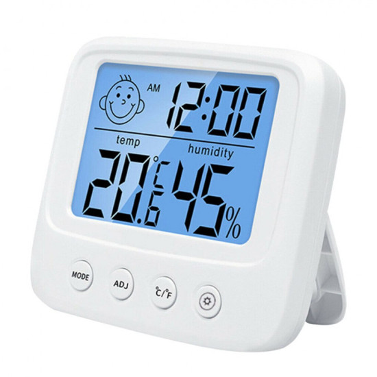 Thermomètre LCD Digital Température Humidité et Alarme - Chambre de Bébé avec Rétro-éclairage