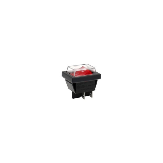 Interrupteur Lumineux à bascule ON/OFF étanche 36x29mm 250V 16A 4PIN