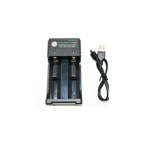 Chargeur Double Batteries 2x18650 Li-ion USB