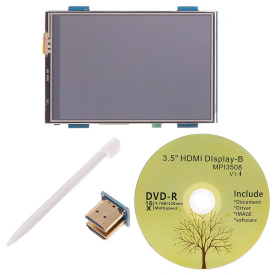 Ecran Tactile 3.5" LCD HDMI Compatible Raspberry PI4 Modèle B (SANS CD)