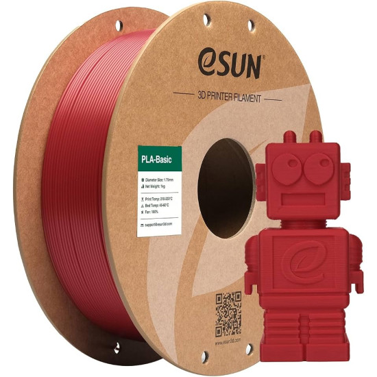 Filament PLA Basic Rouge Feu eSUN 1.75mm 1KG